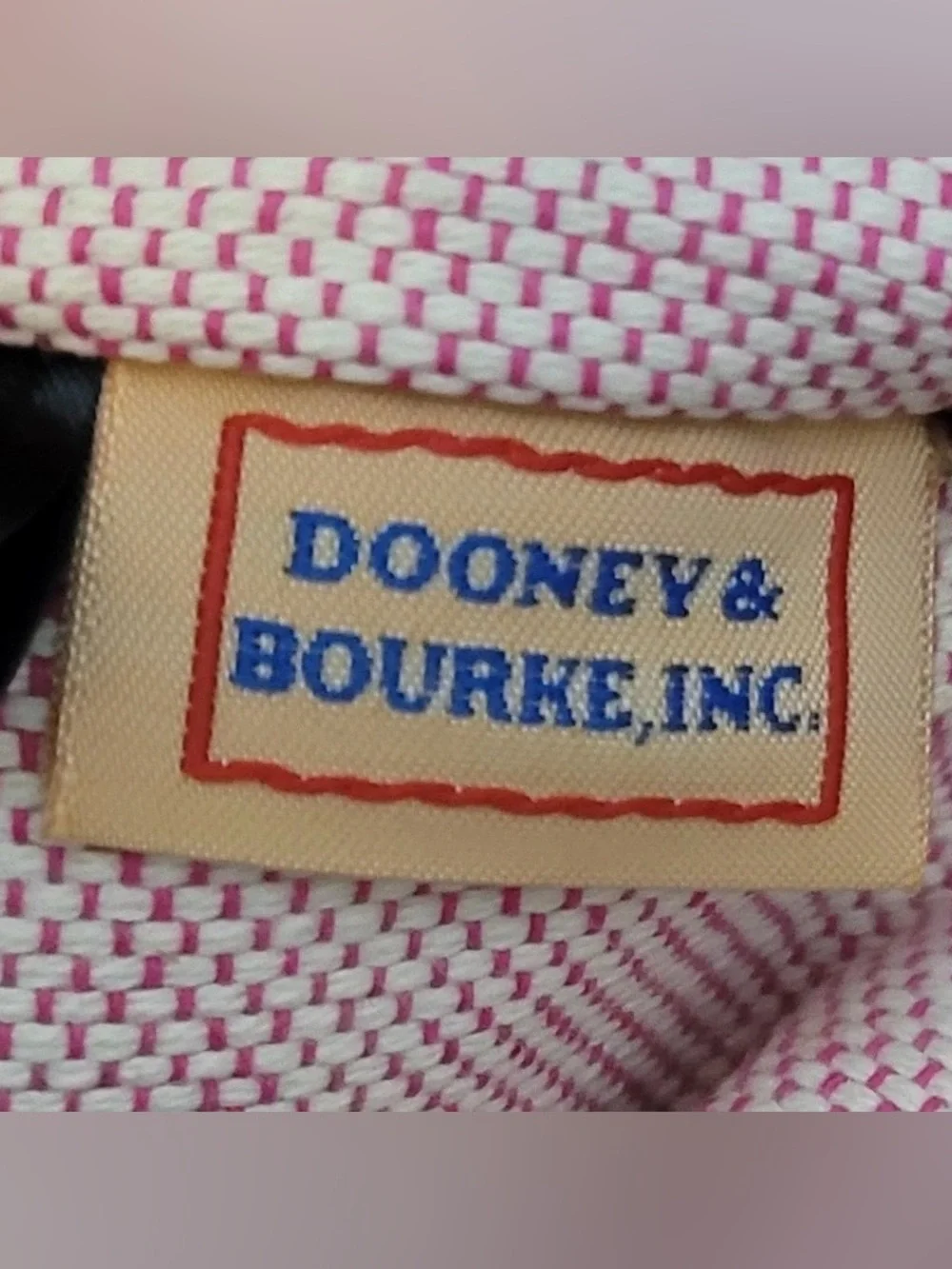 Dooney & Bourke Signature Canvas Satchel Brown Tan Leather Trim J8961605